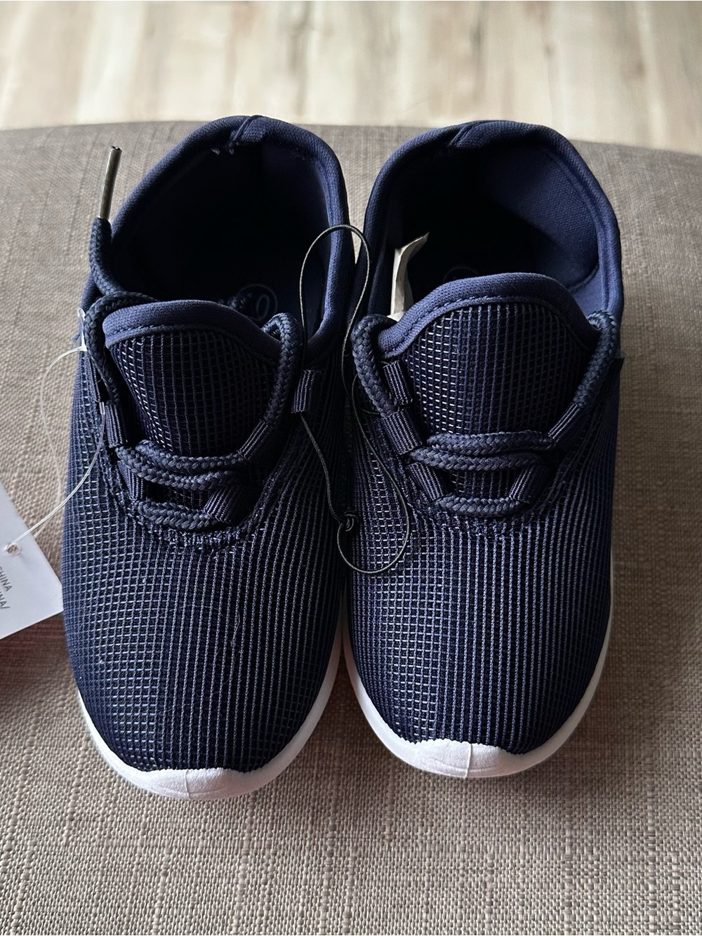Kids Navy Mesh Sneakers